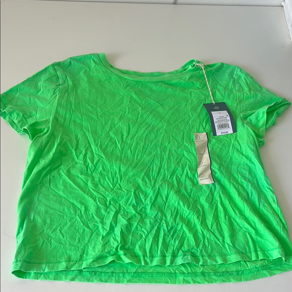 Universal Thread Green Crop Relaxed T-Shirt